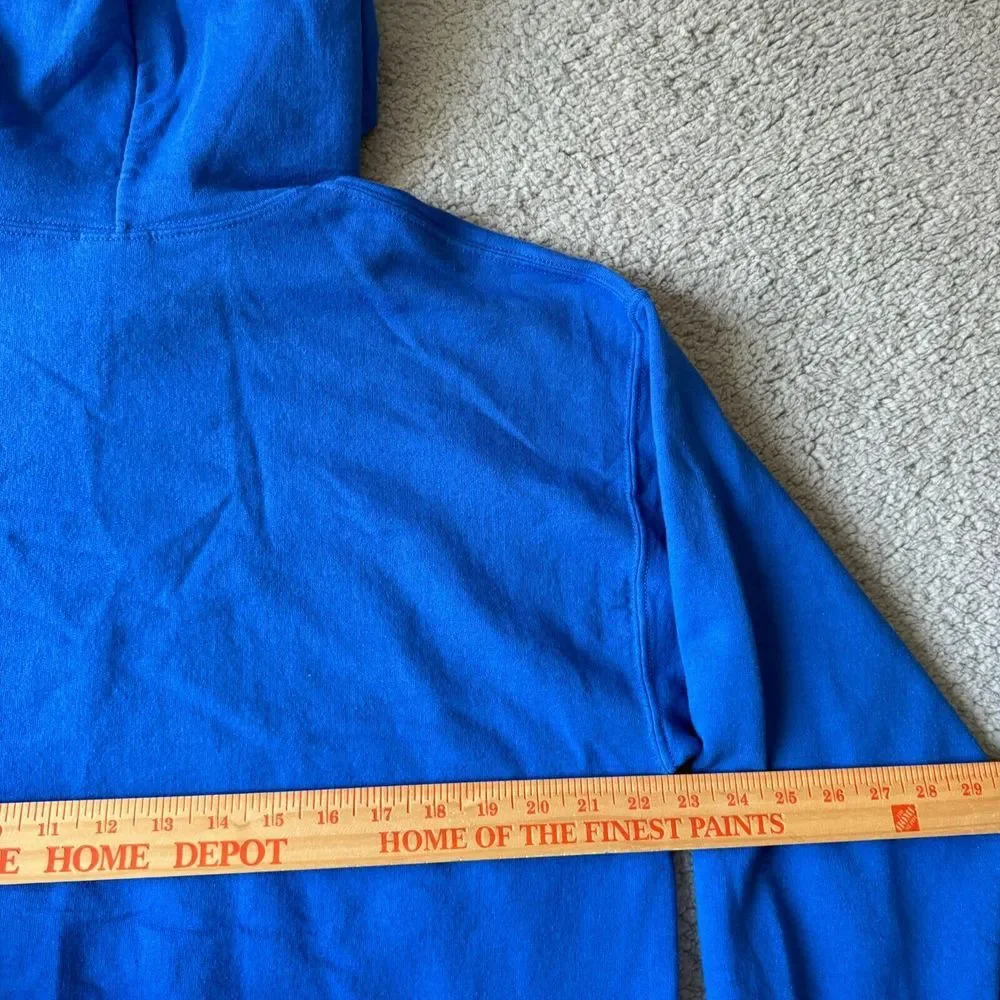 NEW Gildan Sweater Mens Large Blue‎ Hoodie Sweatshirt Howell Are Viking Strong - Picture 8 of 10